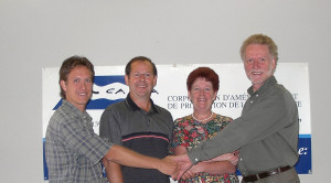 ric Valiquette, Claude Duplain, Gilberte Faucher et Roger Bertrand