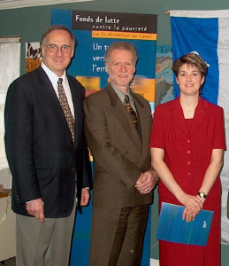 Jean Rochon, 
Roger Bertrand, en compagnie de la Prsidente de JeunEssor