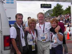 Dans l'ordre habituel, Alain Hudon, Caroline Barber, Roger Bertrand et Michle Leduc