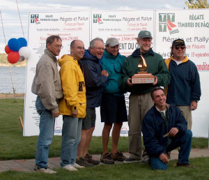 Daniel Bouchard (voilier Solinor), Marco Thibault,
Jacques Turgeon, Richard Larue, Roger Bertrand, Jose Laganire, chroniqueur sportif  Salut Bonjour et Ronald 
Lachance