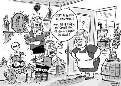 Caricature de Garnotte parue dans Le Devoir du 28 dcembre 2004