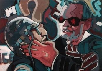Oeuvre de l'artiste-peintre Victorien Pilote, Le Premier sinistre