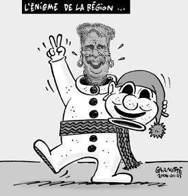 Adaptation d'une caricature de Garnotte, Le Devoir, 25 janvier 2006
