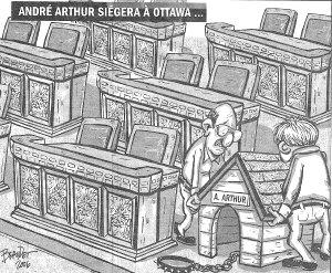 Caricature de Beaudet, Le Journal de Qubec, janvier 2006