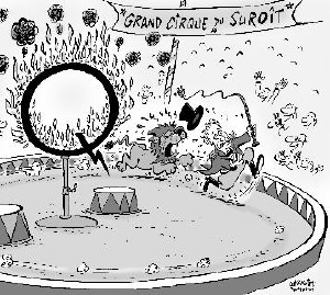 Extrait d'une caricature de Garnotte, Le Devoir, 10 fvrier 2004