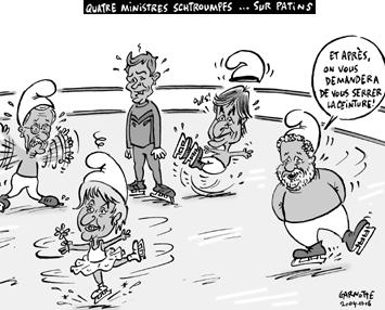 Caricature de Garnotte, Le Devoir, 16 novembre 2004