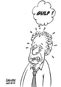 Extrait d'une caricature de Garnotte, Le Devoir, 2 mars 2003