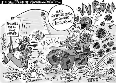 Caricature de Garnotte, Le Devoir, 27 avril 2006