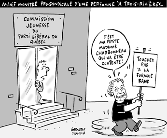 Extrait d'une caricature de Garnotte, Le Devoir, 10 aot 2004