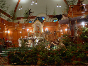 L'glise de Rivire--Pierre, pleinement dcor pour l'occasion...