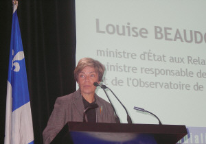 Madame Louise Beaudoin a ouvert le colloque...